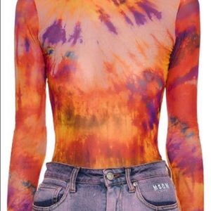 Looking for MSGM fitted long sleeve tie dye top